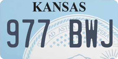 KS license plate 977BWJ