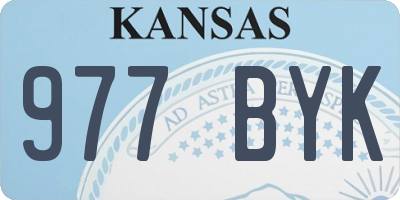 KS license plate 977BYK