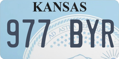 KS license plate 977BYR