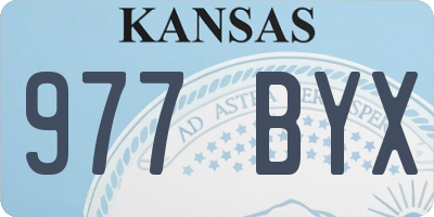 KS license plate 977BYX