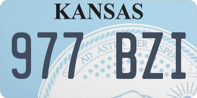 KS license plate 977BZI