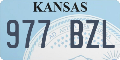 KS license plate 977BZL