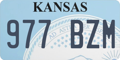 KS license plate 977BZM