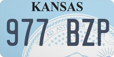KS license plate 977BZP