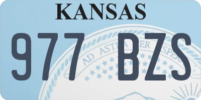 KS license plate 977BZS