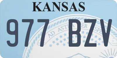 KS license plate 977BZV