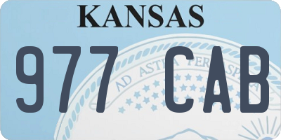 KS license plate 977CAB