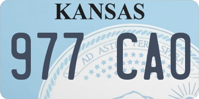 KS license plate 977CAO