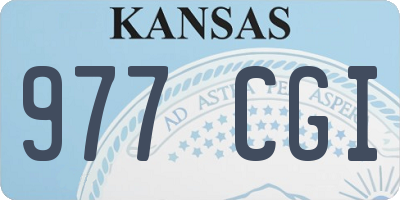 KS license plate 977CGI
