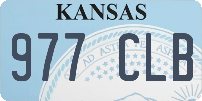 KS license plate 977CLB
