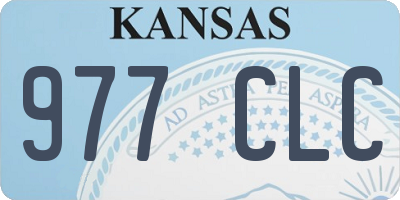 KS license plate 977CLC