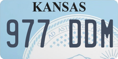 KS license plate 977DDM