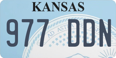 KS license plate 977DDN