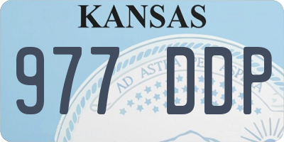 KS license plate 977DDP