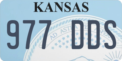 KS license plate 977DDS