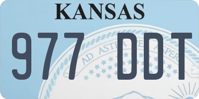 KS license plate 977DDT
