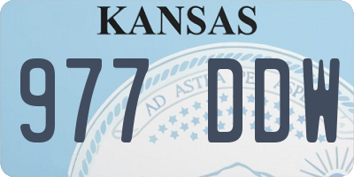KS license plate 977DDW