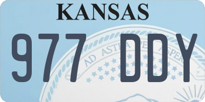 KS license plate 977DDY