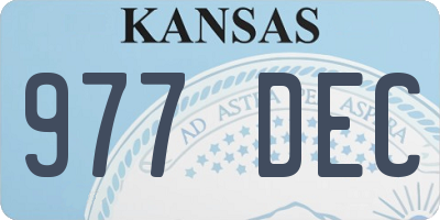 KS license plate 977DEC