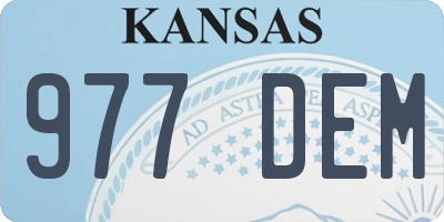 KS license plate 977DEM