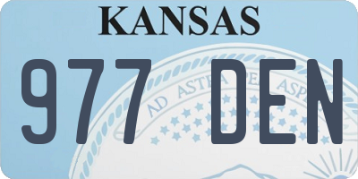 KS license plate 977DEN