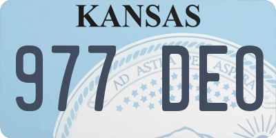 KS license plate 977DEO