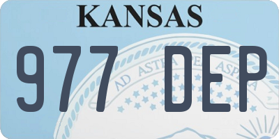 KS license plate 977DEP