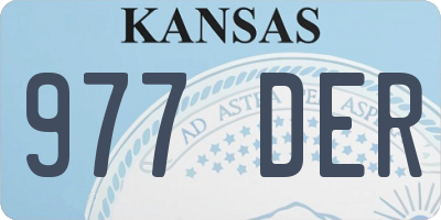 KS license plate 977DER