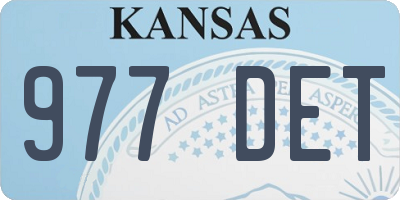 KS license plate 977DET
