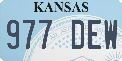 KS license plate 977DEW