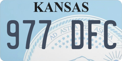 KS license plate 977DFC