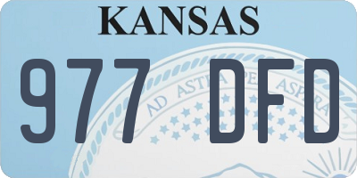 KS license plate 977DFD