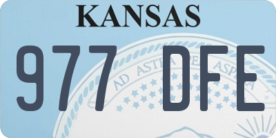 KS license plate 977DFE