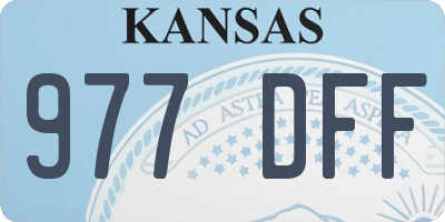 KS license plate 977DFF