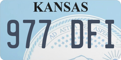 KS license plate 977DFI