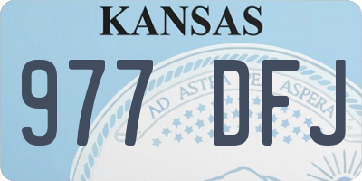 KS license plate 977DFJ