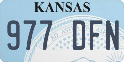 KS license plate 977DFN