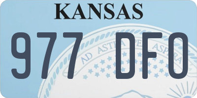 KS license plate 977DFO