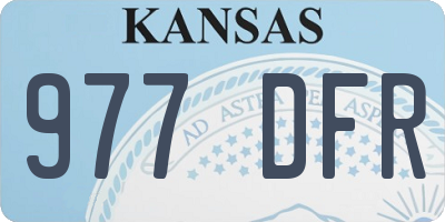 KS license plate 977DFR