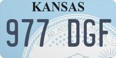 KS license plate 977DGF