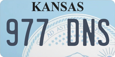 KS license plate 977DNS