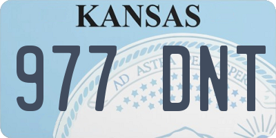 KS license plate 977DNT