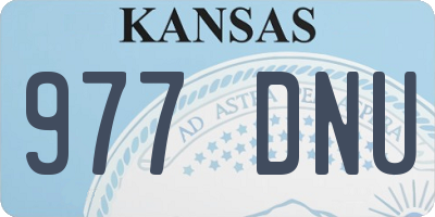 KS license plate 977DNU