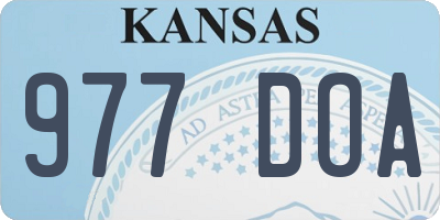 KS license plate 977DOA