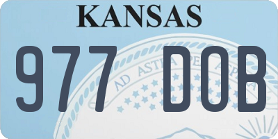 KS license plate 977DOB
