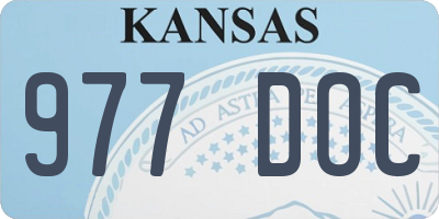 KS license plate 977DOC