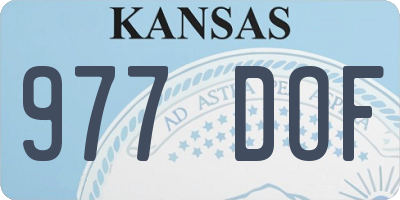 KS license plate 977DOF