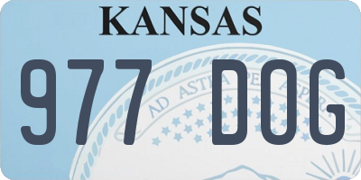 KS license plate 977DOG