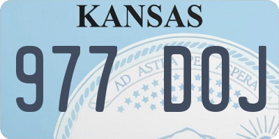 KS license plate 977DOJ