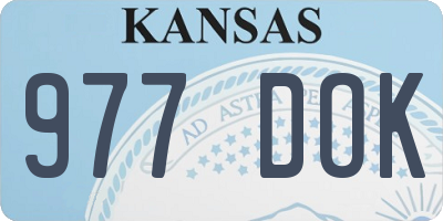 KS license plate 977DOK
